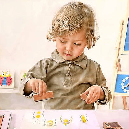 Montessori Stamp Bugs